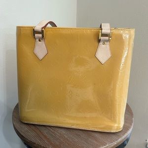 Louis Vuitton Mustard Yellow Leather Monogram Bag